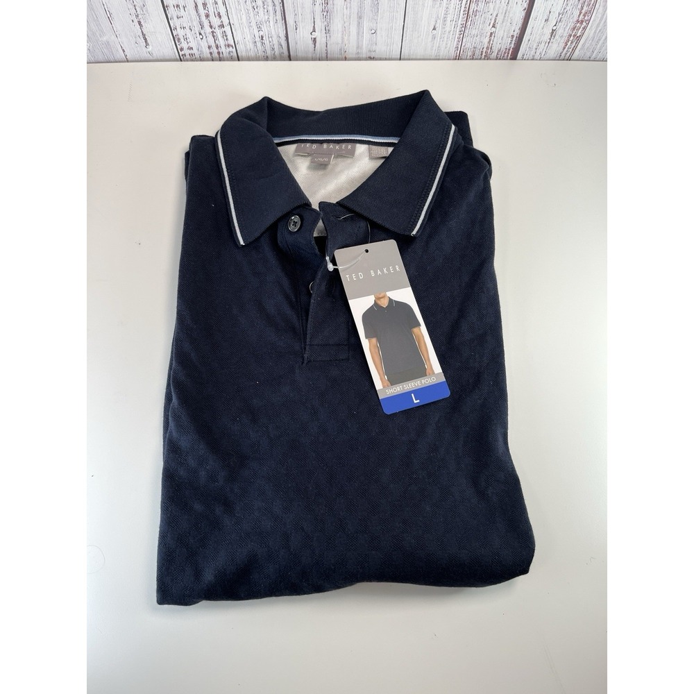 Ted Baker Polo Shirt Men's L "New with Tags" Golf Casual Work Office